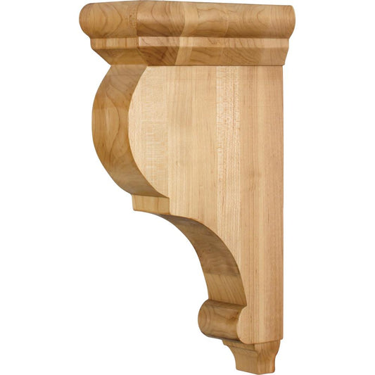 Traditional Wood Bar Bracket Corbel   3" x 6-1/2" x 12", 1 Pair