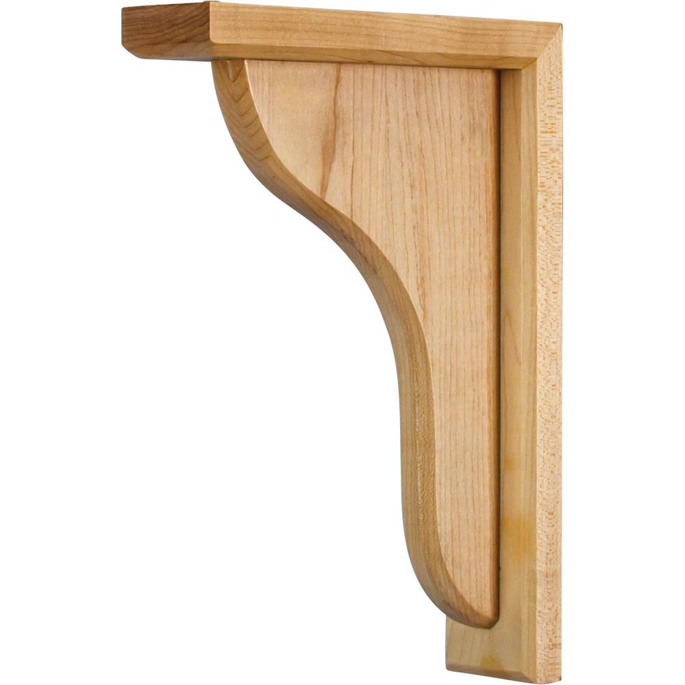 Traditional Wood Bar Bracket Corbel 2" x 7-1/2" x 10-1/2", 1 Pair