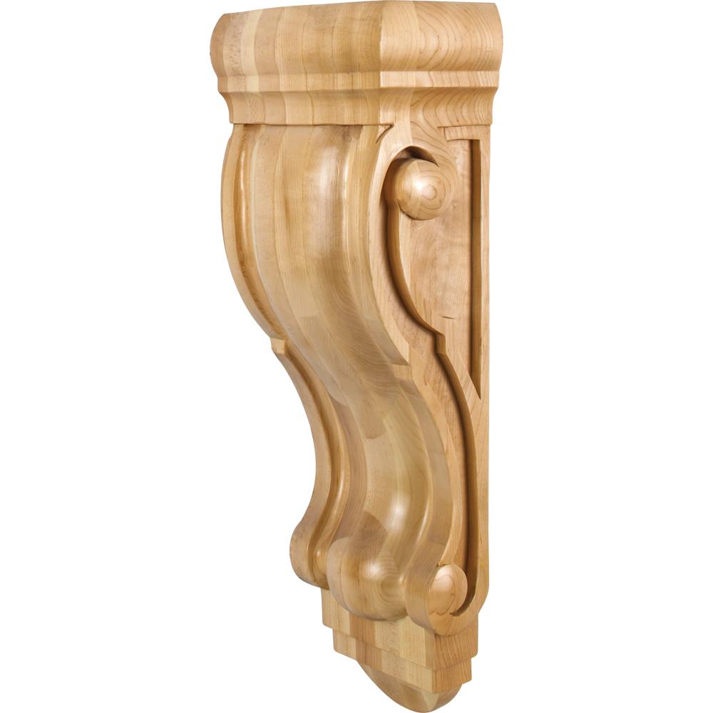 Smooth Profile Rounded Traditional Corbel 8-1/4" x 5-1/4" x 22", 1 Pair