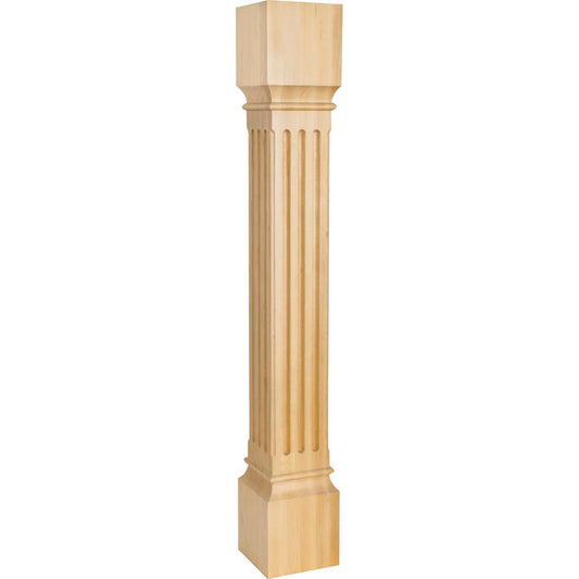Large Fluted Post 35-1/2" Tall x 5" Square