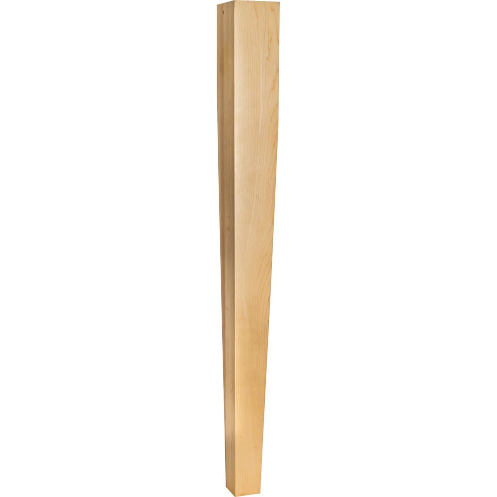 Tapered Wood Post (Island Leg) 35-1/2" Tall x 3-1/2" Square