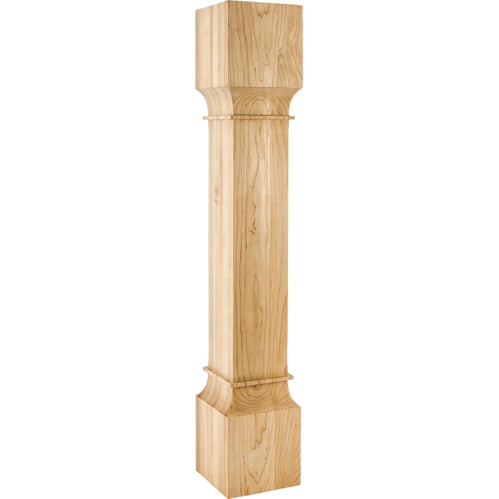 Modern Wood Post  35-1/2" Tall x Width - 6" Square