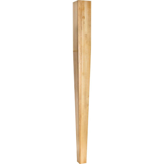 4-Sided Tapered Wood Post 42" Tall x 3-1/2" Square