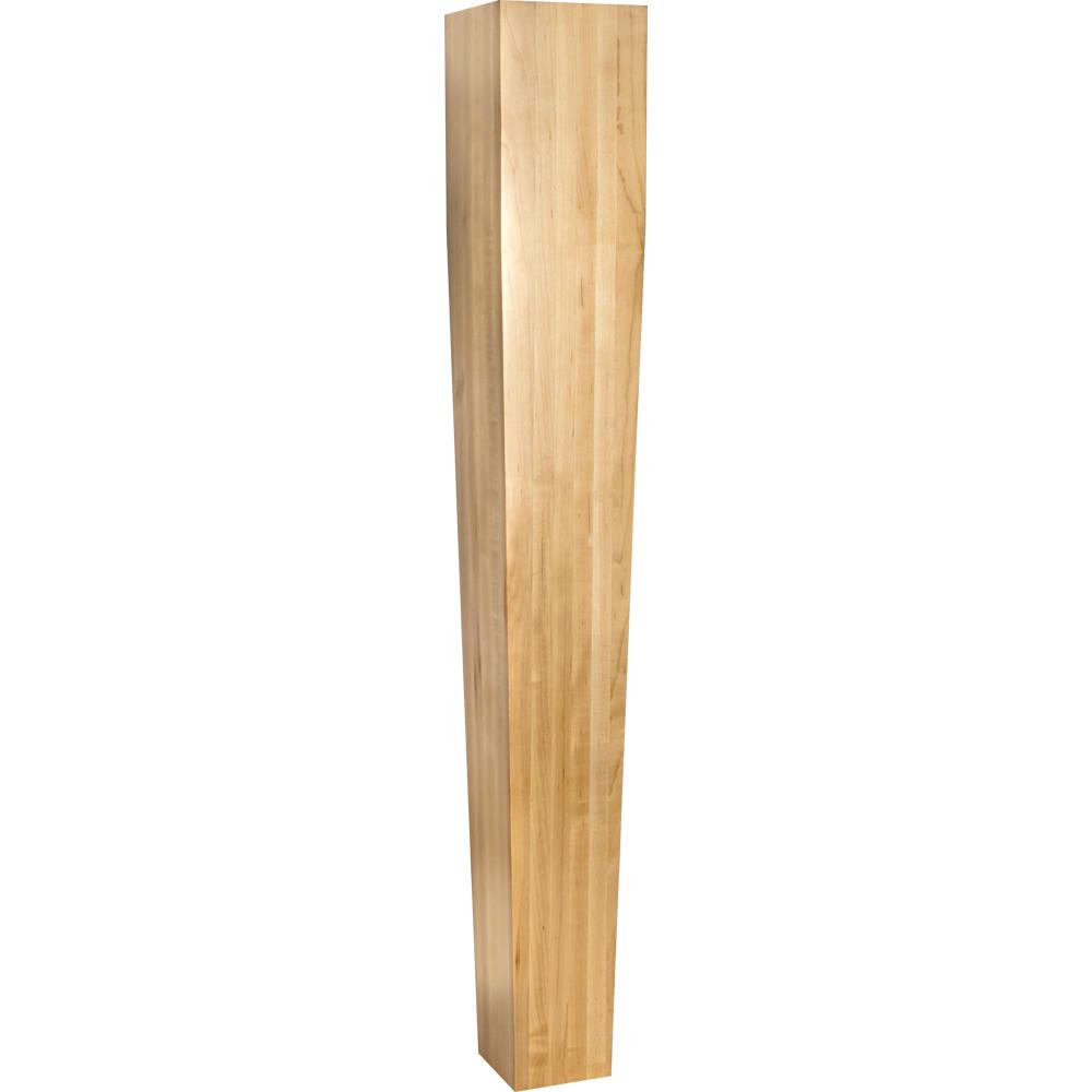 4-Sided Tapered Wood Post 35-1/2" Tall x 5" Square