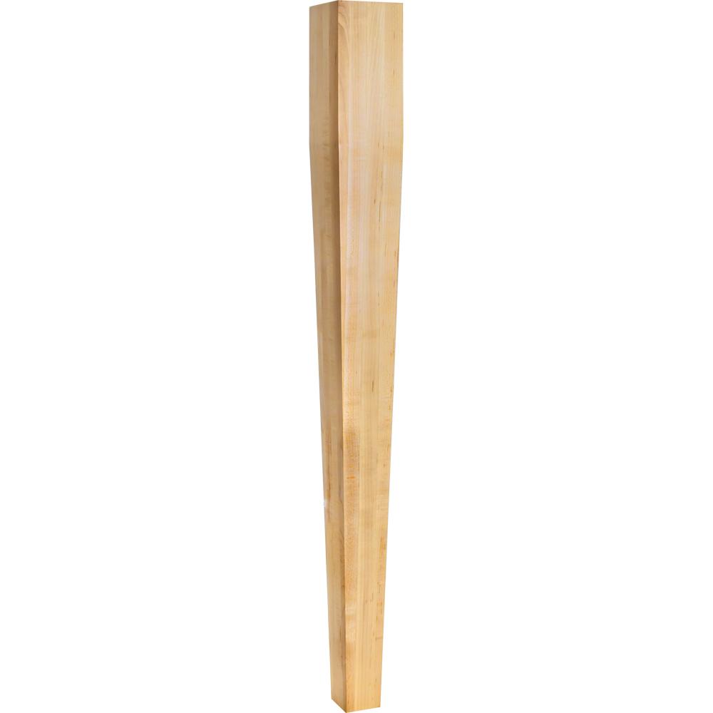 4-Sided Tapered Wood Post 35-1/2" Tall x 3-1/2" Square